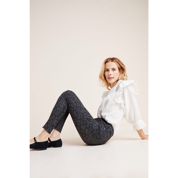 Anthropologie DL1961 Farrow Ankle Leopard High-Rise Instasculpt Skinny Jean 31 - Picture 2 of 14
